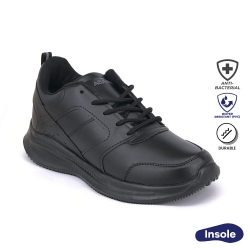 Black School Shoes ABARO 2893 Ultra Light EVA Secondary Unisex